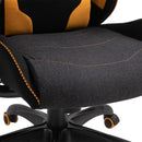 Sedia da Gaming Ergonomica in Poliestere  Giallo e Nero