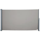 Tenda Laterale Frangivista da Giardino 3x1,60m in Alluminio e Tessuto  Grigio