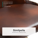 Set 2 Sgabelli da Bar Alti in Similpelle  Marrone e Oro