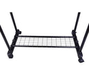 Stender Doppio Porta Abiti in Acciaio con Ruote 80x43x155 cm  Nero