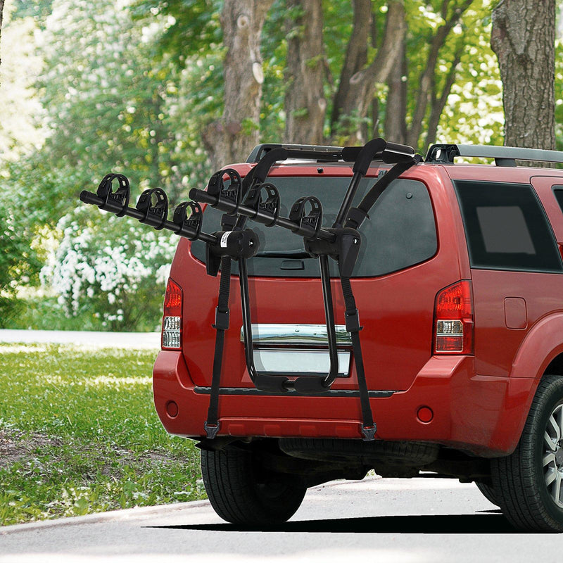 Portabici Posteriore da Auto in Acciaio per Trasporto di Max 3 Bici  Nero