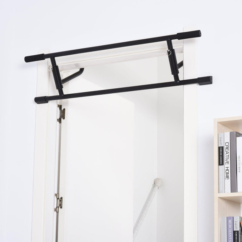 Barra Trazioni a Parete in Acciaio Max 110Kg 102x35x25 cm  Nero