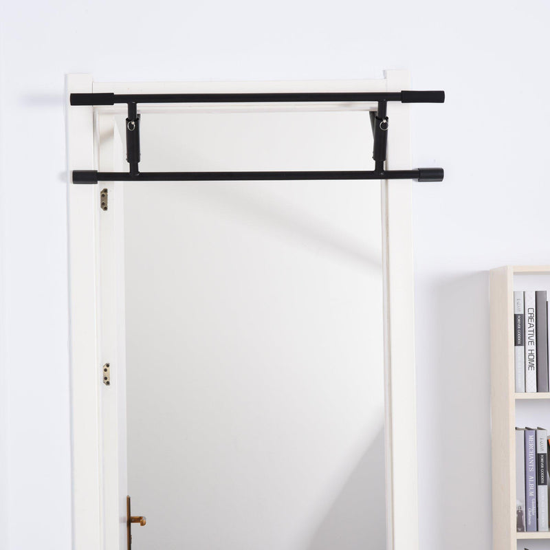 Barra Trazioni a Parete in Acciaio Max 110Kg 102x35x25 cm  Nero