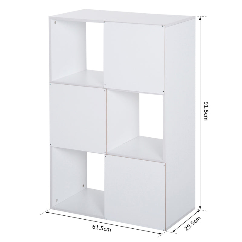 Libreria 3 Ripiani 91,5x29,5x61,5 in Legno  Bianco