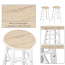 Carrello da Cucina Pieghevole con 2 Sgabelli in MDF  Bianco