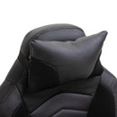 Sedia da Gaming Ergonomica Massaggiante Riscaldante in Similpelle  Nera