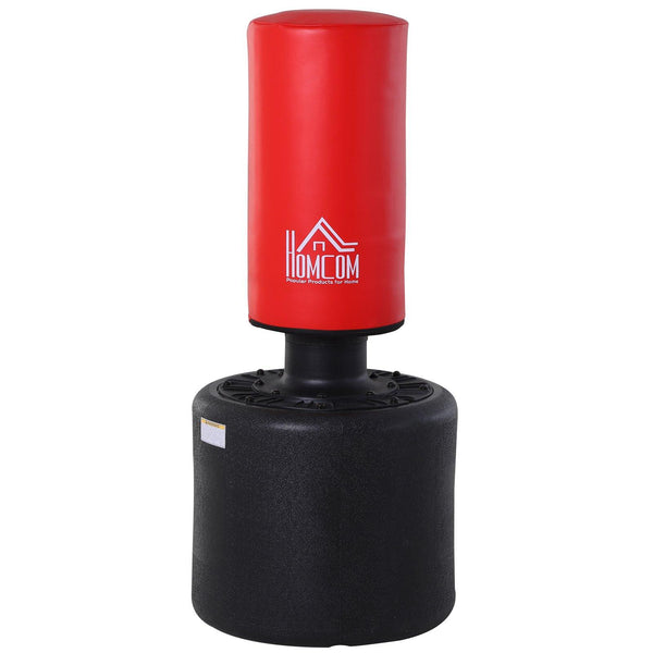 Sac de Frappe au Sol Entraînement MMA MUAY THAI KICK Machine de Boxe Rouge et Noir sconto