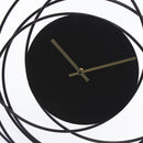 Orologio da Parete Ø50 cm in Mdf e Metallo Nero