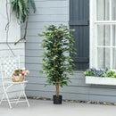 Pianta Artificiale di Ficus H150 cm con Vaso Verde