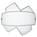 Plafoniera 2xE27 Montatura Bianca Vetro Lastra Serigrafato Bianco E-Energy Nives