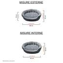 Cuccia Imbottita per Cani e Gatti in Poliestere Coccole Grigio