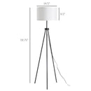Lampada da Terra Tripode in Metallo con Paralume H152 cm E27  Nero e Bianco