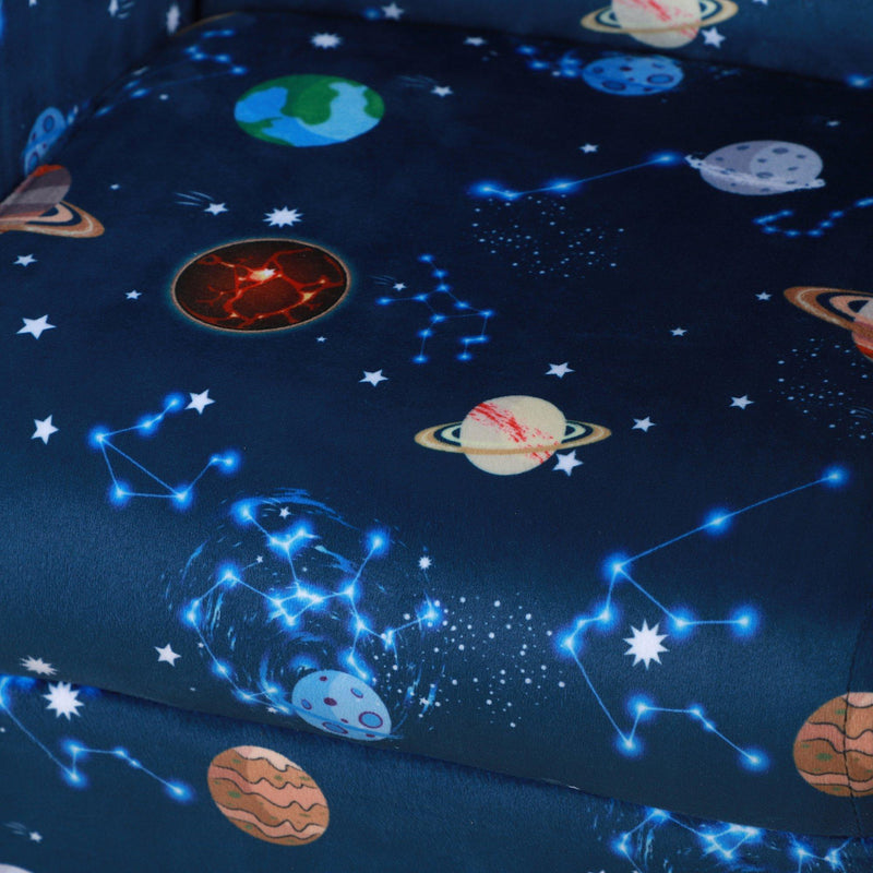 Poltroncina Mini per Bambini con Pianeti   Blu