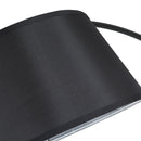 Lampada da Terra ad Arco in Metallo con Paralume in Tessuto   Nera