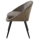 Set 2 Sedie in Metallo e Similpelle  Marrone