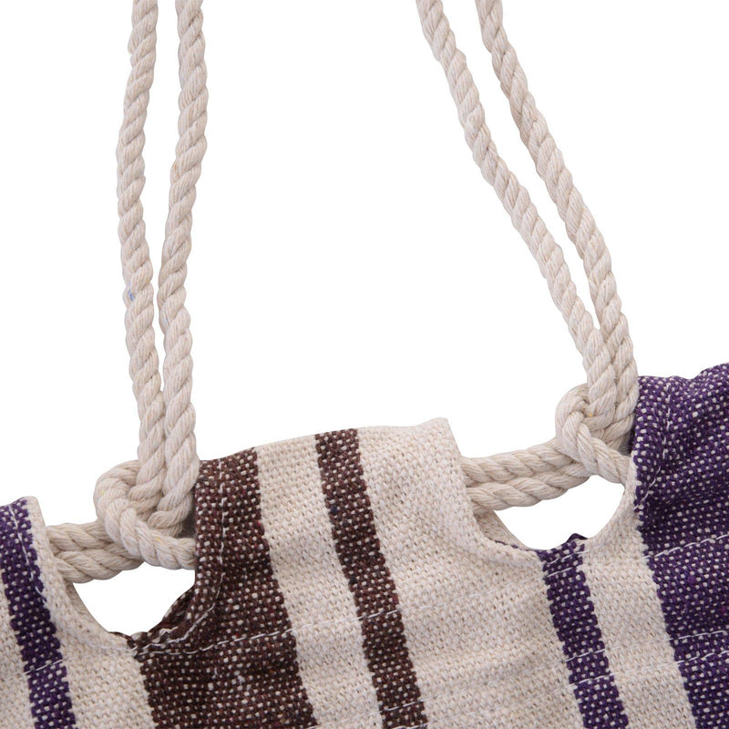 Amaca da Giardino in Cotone 2,1x1,5m   Viola e Nero
