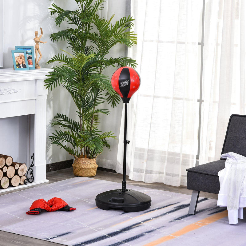 Set Boxe per Bambini con Punchingball e Guantoni   Nero e Rosso