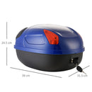 Bauletto Universale per Scooter 17L 39x31,5x24,5 cm  Nero e Blu