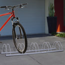 Rastrelliera Portabici 5 Posti in Acciaio 140,5x30x21,5 cm  Argento