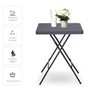 Tavolino Pieghevole da Giardino 60x60x74 cm  Marrone