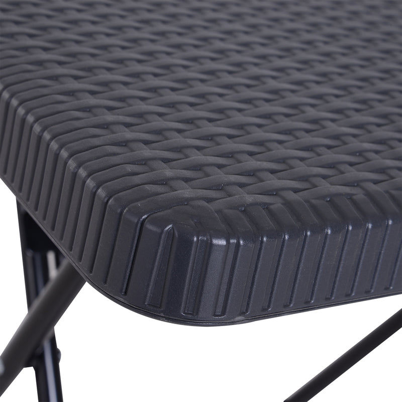 Tavolino Pieghevole da Giardino 60x60x74 cm  Marrone