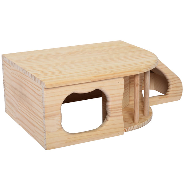 Maison pour rongeurs et petits animaux en bois de sapin 60x37x19,7 cm acquista