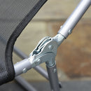 Lettino Prendisole Pieghevole da Giardino in Acciaio e Tessuto 185x56x24,5 cm  Nero