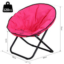 Sedia da Campeggio Pieghevole Imbottita 80x80x75 cm  Rosa