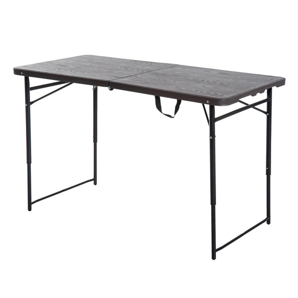 Table de pique-nique de camping pliable dans un étui en polyéthylène 122x61x53 / 71,5 cm Marron sconto