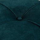 Pouf Imbottito Rotondo in Tessuto Felpato Ø38x43 cm  Verde Smeraldo