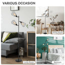 Lampada da Terra con 3 Paralumi Regolabili in Acciaio Ø36x165 cm  Nera