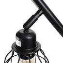 Lampada da Terra con 3 Paralumi Regolabili in Acciaio Ø36x165 cm  Nera