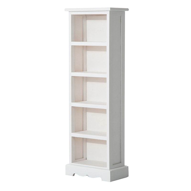 Libreria 5 Ripiani in Legno 30x17x90 cm  Bianco