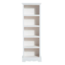 Libreria 5 Ripiani in Legno 30x17x90 cm  Bianco