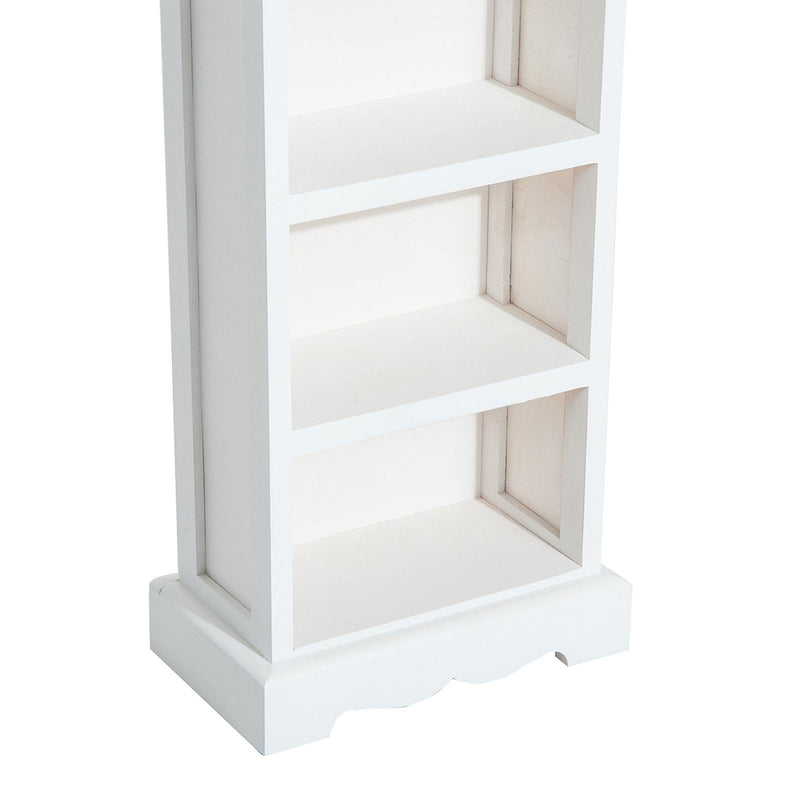 Libreria 5 Ripiani in Legno 30x17x90 cm  Bianco