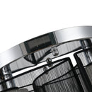 Lampada da Soffitto 2 Paralumi 80W E27 in Acciaio e Vetro Ø47,5x33 cm  Nero