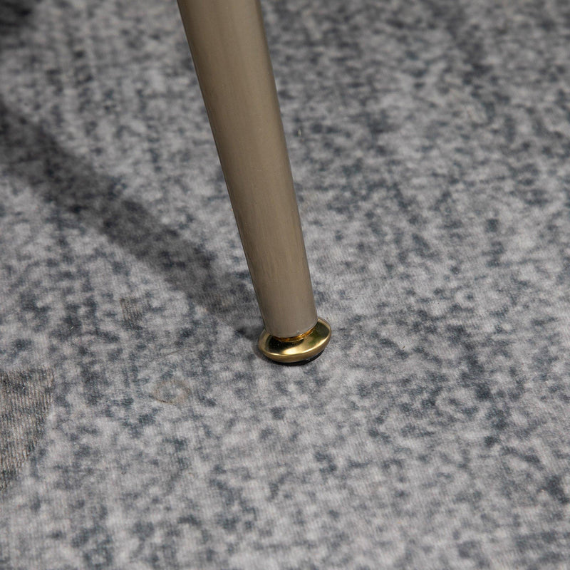 Pouf Poggiapiedi in Tessuto Vellutato 55x41x42 cm  Grigio Chiaro