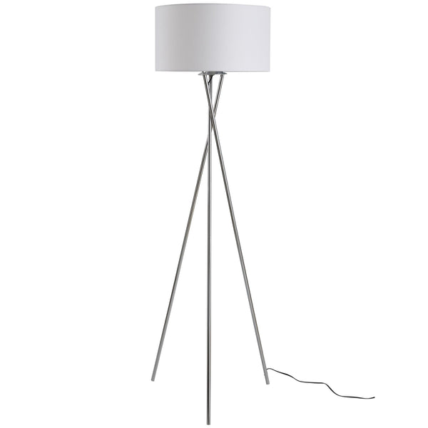 acquista Lampadaire trépied en métal avec abat-jour blanc Ø48x162 cm