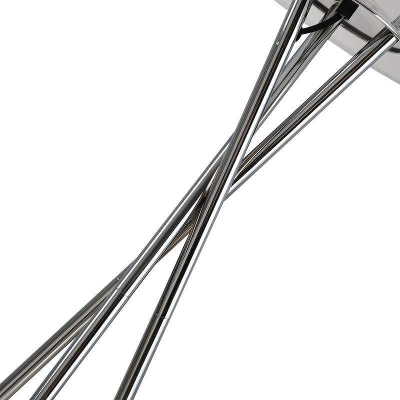 Lampada da Terra Tripode in Metallo con Paralume Ø48x162 cm  Bianco