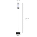 Lampada da Terra Tripode in Acciaio con Paralume Ø23x147,5 cm  Nero e Bianco