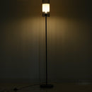 Lampada da Terra Tripode in Acciaio con Paralume Ø23x147,5 cm  Nero e Bianco