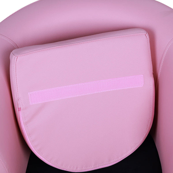Mini fauteuil pour enfant avec pouf repose-pieds rose sconto