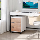 Cassettiera per Ufficio con Ruote 3 Cassetti 40x50x57,5 cm  Bianca