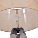 Lampada da Terra Tripode in Legno con Paralume E27 Ø63x150 cm  Beige