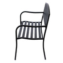 Panca da Giardino 2 Posti in Acciaio 127x60x85 cm  Nero