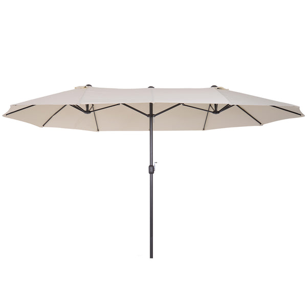 Parasol de jardin 4,6x2,7 m Mât Ø48 mm Double Toit Beige online
