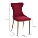 Set 2 Sedie imbottite in Acciaio e Poliestere 45x57,5x87,5 cm  Rosse