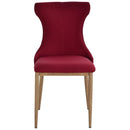 Set 2 Sedie imbottite in Acciaio e Poliestere 45x57,5x87,5 cm  Rosse