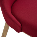 Set 2 Sedie imbottite in Acciaio e Poliestere 45x57,5x87,5 cm  Rosse