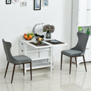 Set 2 Sedie imbottite in Metallo e Poliestere 45x57,5x87,5 cm  Grigio Scuro